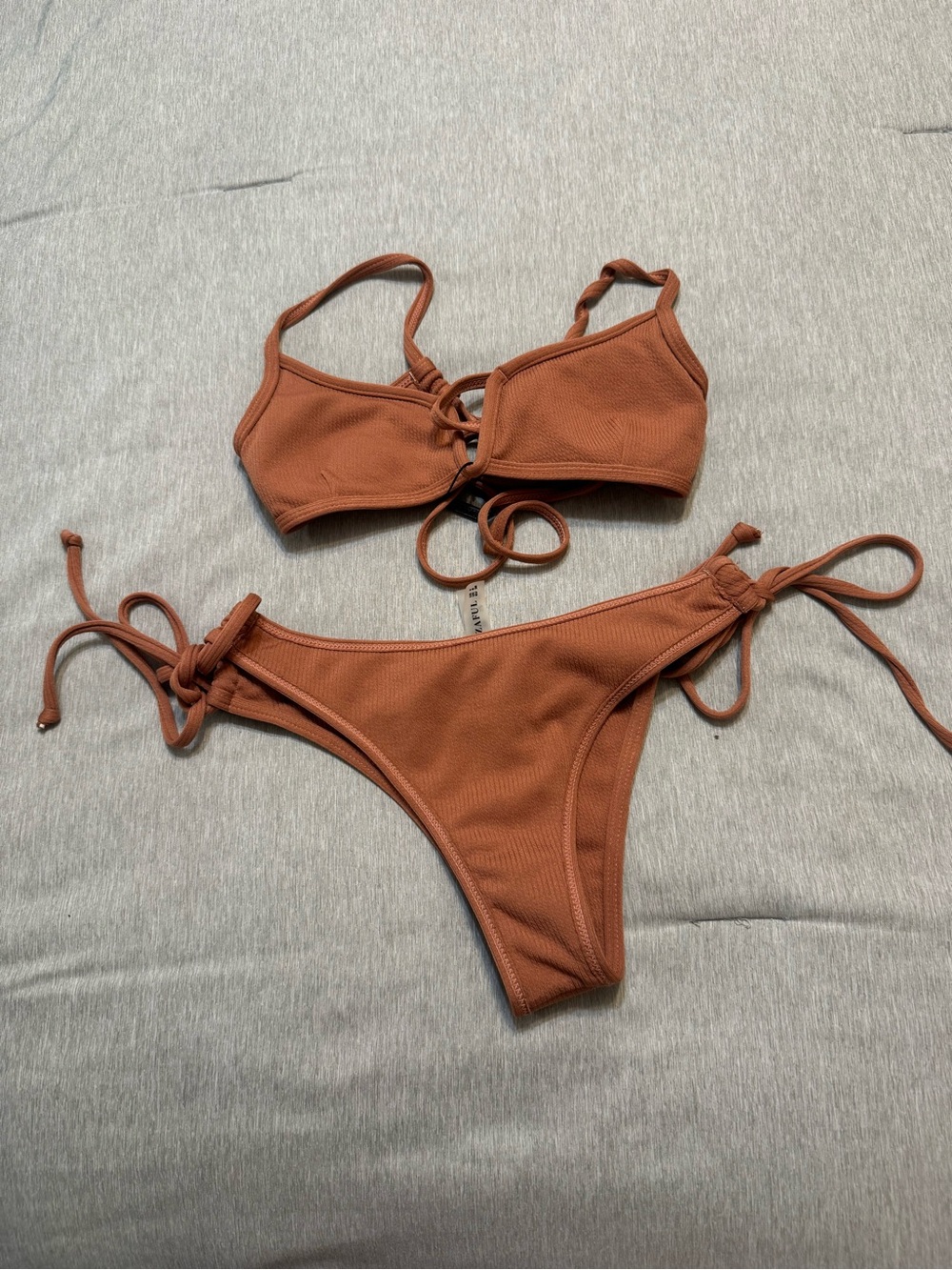 Rust Brown Two-Piece Bikini Set